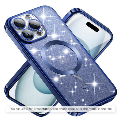 Custodia MagSafe per Apple iPhone 17, Techsuit, Luxury Glitter, Blu