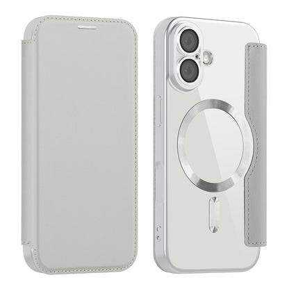 Étui MagSafe pour Apple iPhone 17, Techsuit, SmartMag Book, Gris