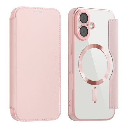 Étui MagSafe pour Apple iPhone 17, Techsuit, SmartMag Book, Rose