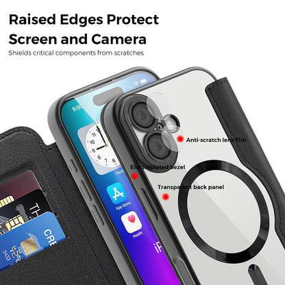 Étui MagSafe pour Apple iPhone 17, Techsuit, SmartMag Book, Vert