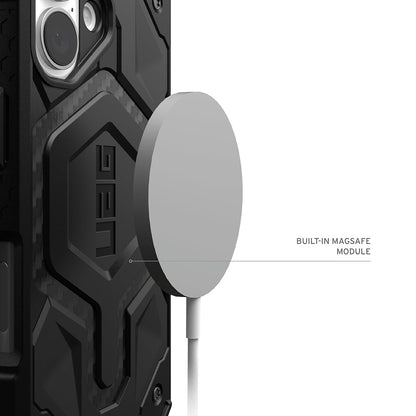 Custodia MagSafe per Apple iPhone 17, Urban Armor Gear, Monarch Pro Carbon, Nera