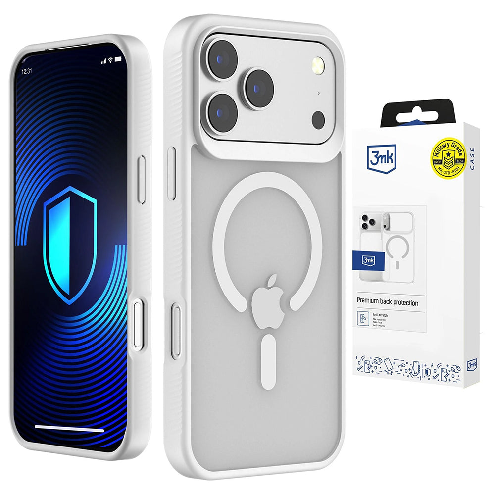 Coque MagSafe pour Apple iPhone 18 Pro / 17 Pro, 3MK, Smoke MagCase, blanche