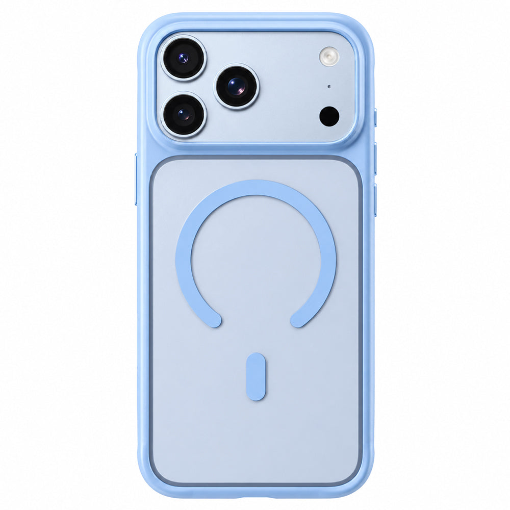 Coque MagSafe pour Apple iPhone 18 Pro / 17 Pro, Blueo, douce pour la peau et antichoc, bleu satiné