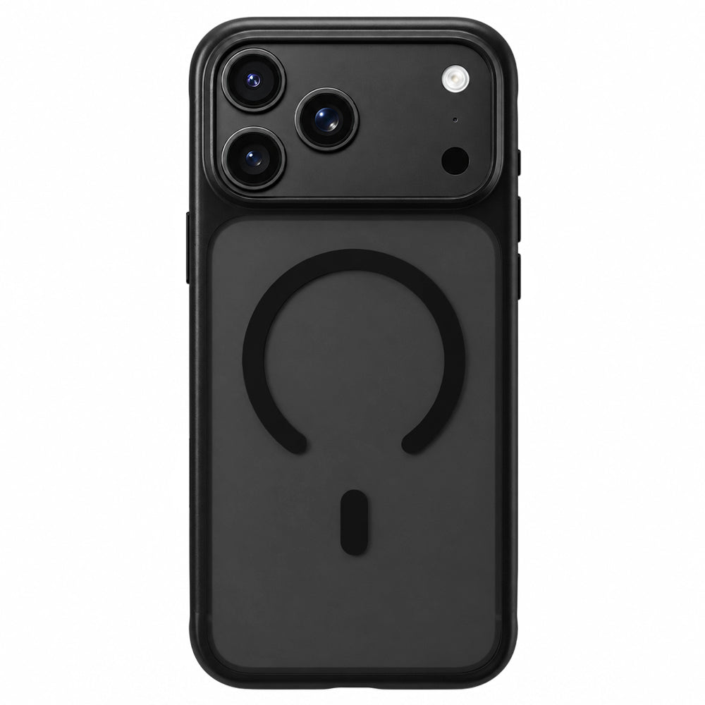 Custodia MagSafe per Apple iPhone 18 Pro / 17 Pro, Blueo, delicata sulla pelle e antiurto, nera satinata