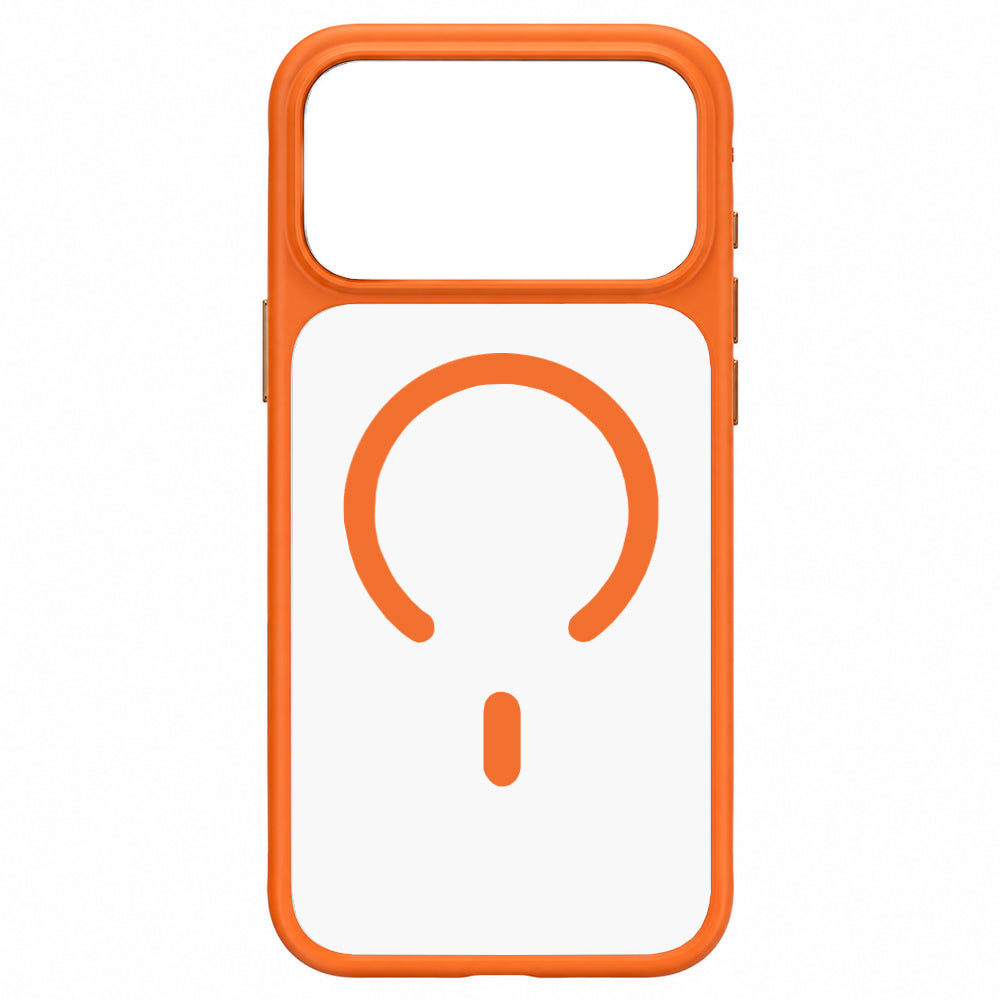 Coque MagSafe pour Apple iPhone 18 Pro / 17 Pro, Blueo, douce pour la peau et antichoc, orange satinée