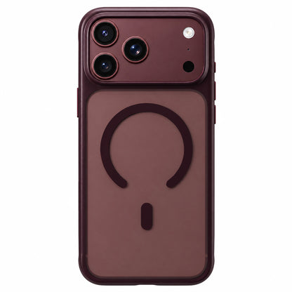 Coque MagSafe pour Apple iPhone 18 Pro / 17 Pro, Blueo, douce pour la peau et antichoc, bordeaux satiné