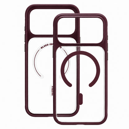 Coque MagSafe pour Apple iPhone 18 Pro / 17 Pro, Blueo, douce pour la peau et antichoc, bordeaux satiné