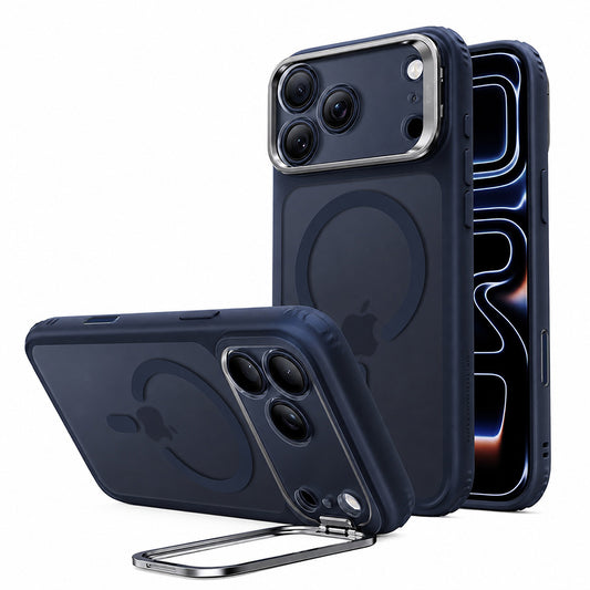 Coque MagSafe pour Apple iPhone 18 Pro / 17 Pro, ESR, Classic Hybrid Kickstand, Bleu Satiné