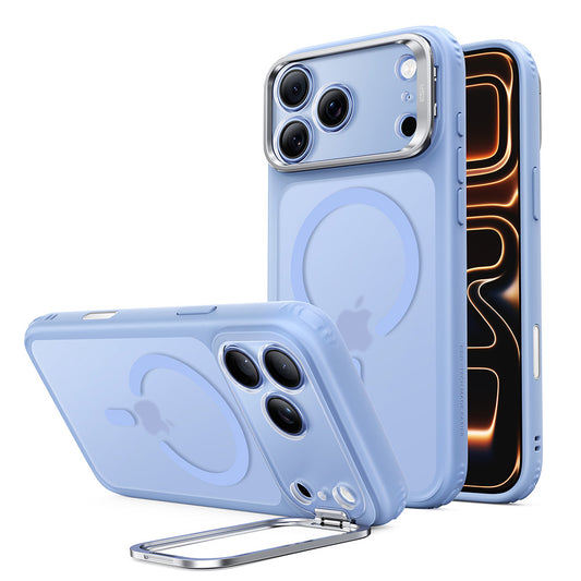 Coque MagSafe pour Apple iPhone 18 Pro / 17 Pro, ESR, Classic Hybrid Kickstand, Bleu Satiné