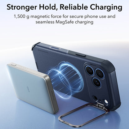 Custodia MagSafe per Apple iPhone 18 Pro / 17 Pro, ESR, Cyber Armor Kickstand, Blu