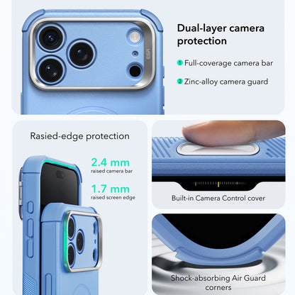MagSafe-Hülle für Apple iPhone 18 Pro / 17 Pro, ESR, Cyber Armor Kickstand, Blau