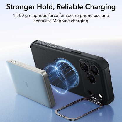 Custodia MagSafe per Apple iPhone 18 Pro / 17 Pro, ESR, Cyber Armor Kickstand, Nera