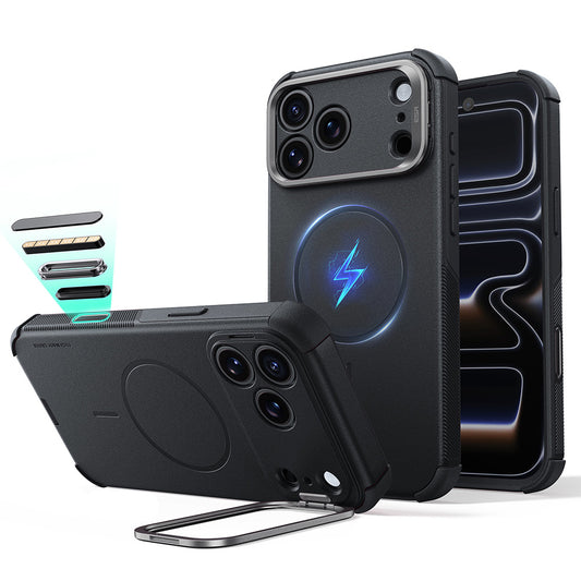 MagSafe-Hülle für Apple iPhone 18 Pro / 17 Pro, ESR, Cyber Armor Kickstand, Schwarz