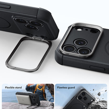 Custodia MagSafe per Apple iPhone 18 Pro / 17 Pro, ESR, Cyber Armor Kickstand, Nera