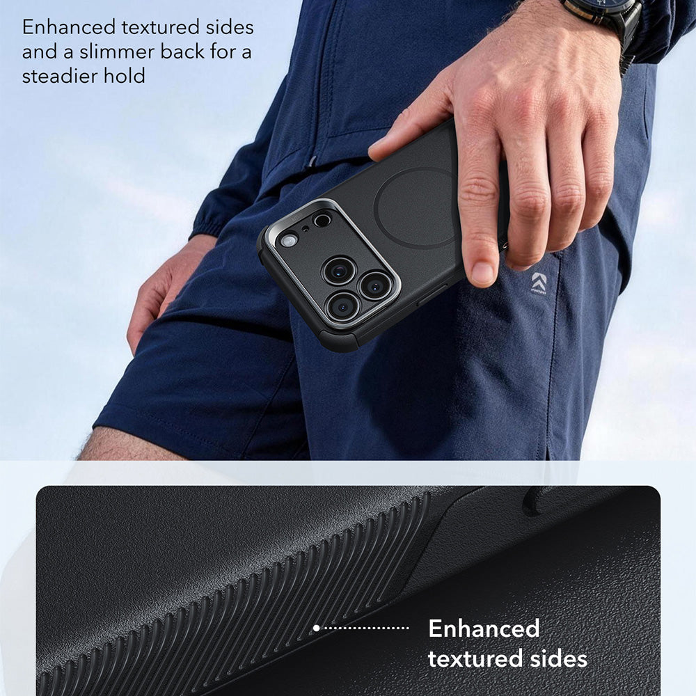 Custodia MagSafe per Apple iPhone 18 Pro / 17 Pro, ESR, Cyber Armor Kickstand, Nera