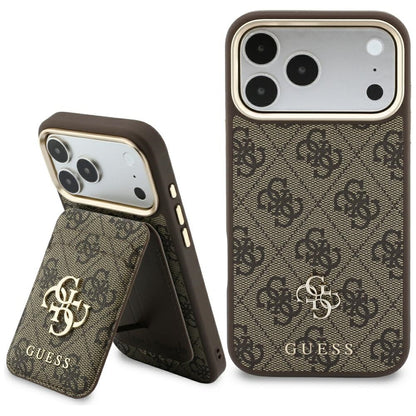 Coque MagSafe pour Apple iPhone 18 Pro / 17 Pro, Guess, 4G Cardslot, marron
