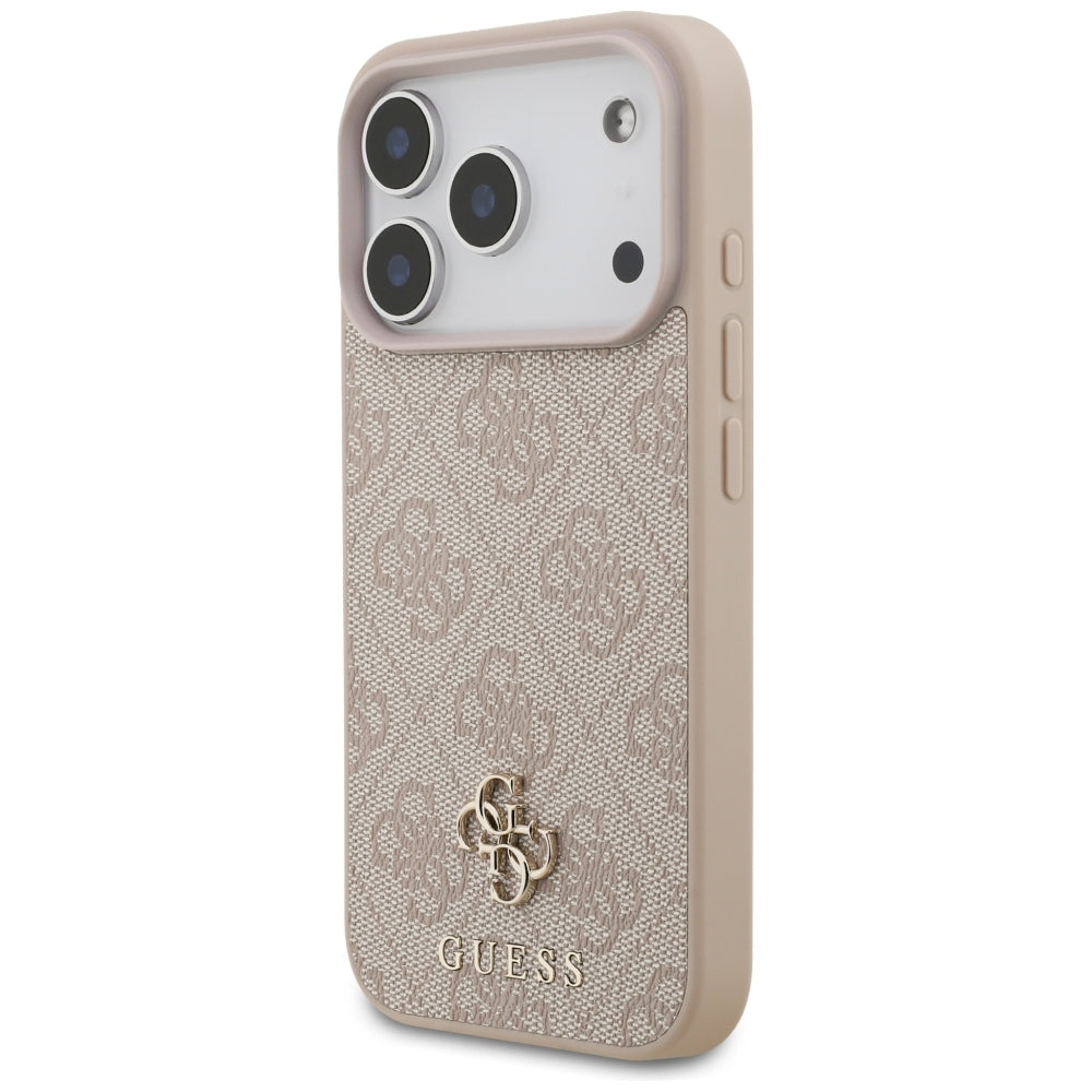 Coque MagSafe pour Apple iPhone 18 Pro / 17 Pro, Guess, 4G Small and Classic, Rose
