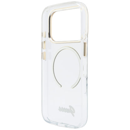 Coque MagSafe pour Apple iPhone 18 Pro / 17 Pro, Guess, IML Script Metal, transparente