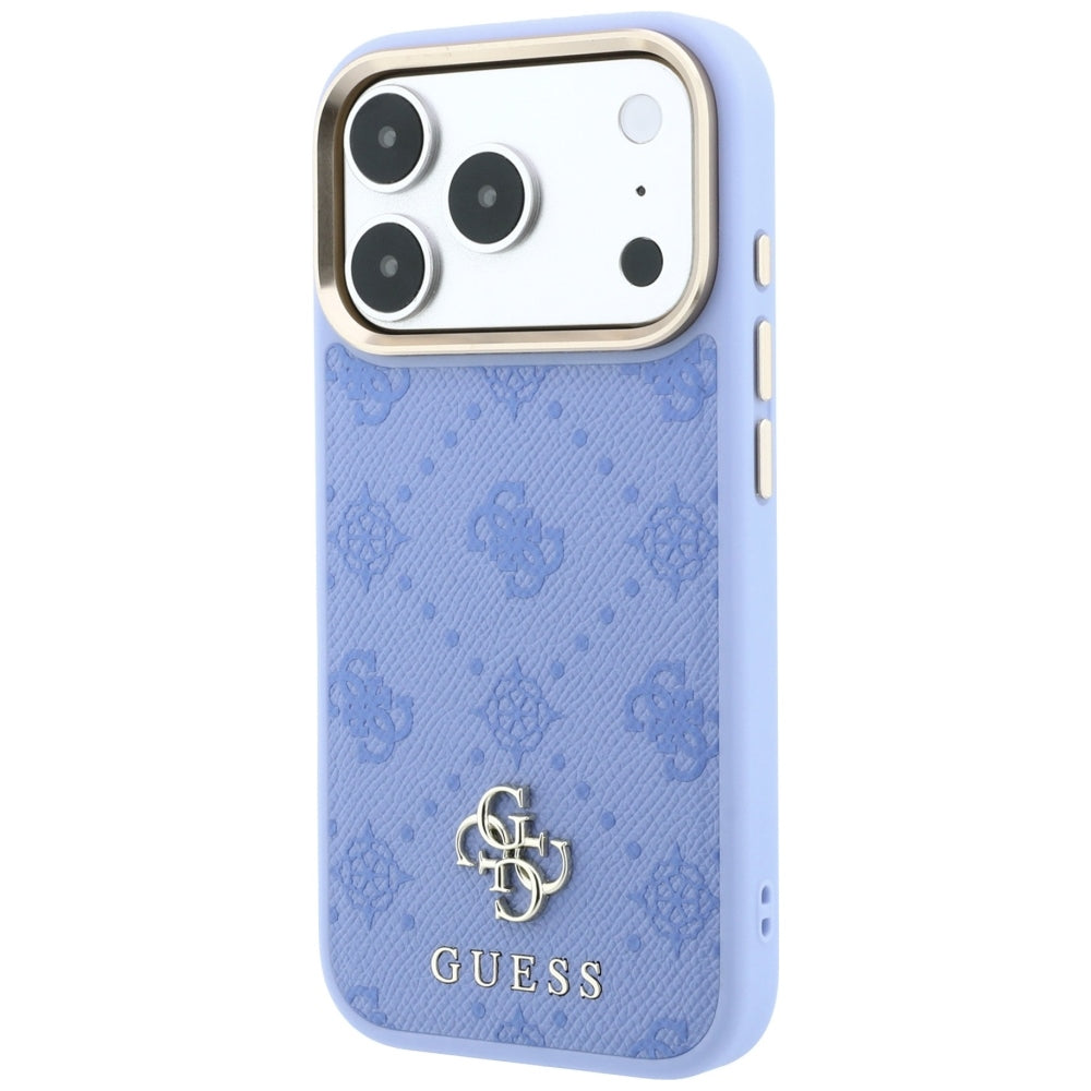 Custodia MagSafe per Apple iPhone 18 Pro / 17 Pro, Guess, Peony 4G Small Logo, Blu