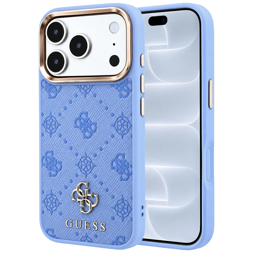 Custodia MagSafe per Apple iPhone 18 Pro / 17 Pro, Guess, Peony 4G Small Logo, Blu