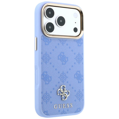 Custodia MagSafe per Apple iPhone 18 Pro / 17 Pro, Guess, Peony 4G Small Logo, Blu