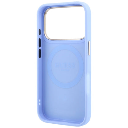 Custodia MagSafe per Apple iPhone 18 Pro / 17 Pro, Guess, Peony 4G Small Logo, Blu