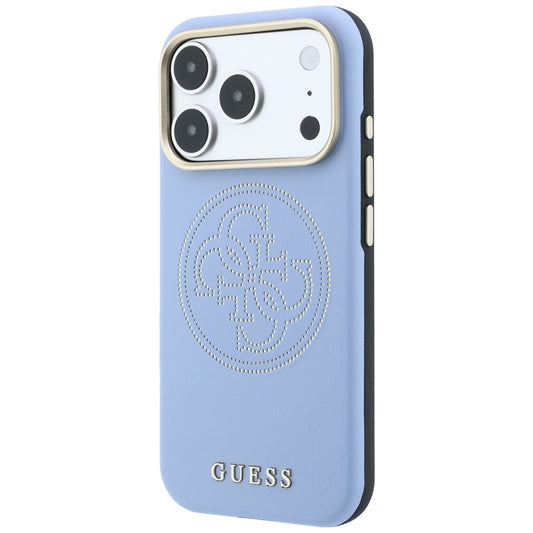 Coque MagSafe pour Apple iPhone 18 Pro / 17 Pro, Guess, Perforée 4G, Bleu