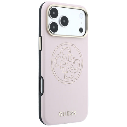 Custodia MagSafe per Apple iPhone 18 Pro / 17 Pro, Guess, Perforata 4G, Rosa