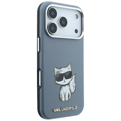 Custodia MagSafe per Apple iPhone 18 Pro / 17 Pro, Karl Lagerfeld, Choupette Sketch, Bleu