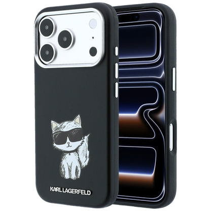 Custodia MagSafe per Apple iPhone 18 Pro / 17 Pro, Karl Lagerfeld, Choupette Sketch, Nera