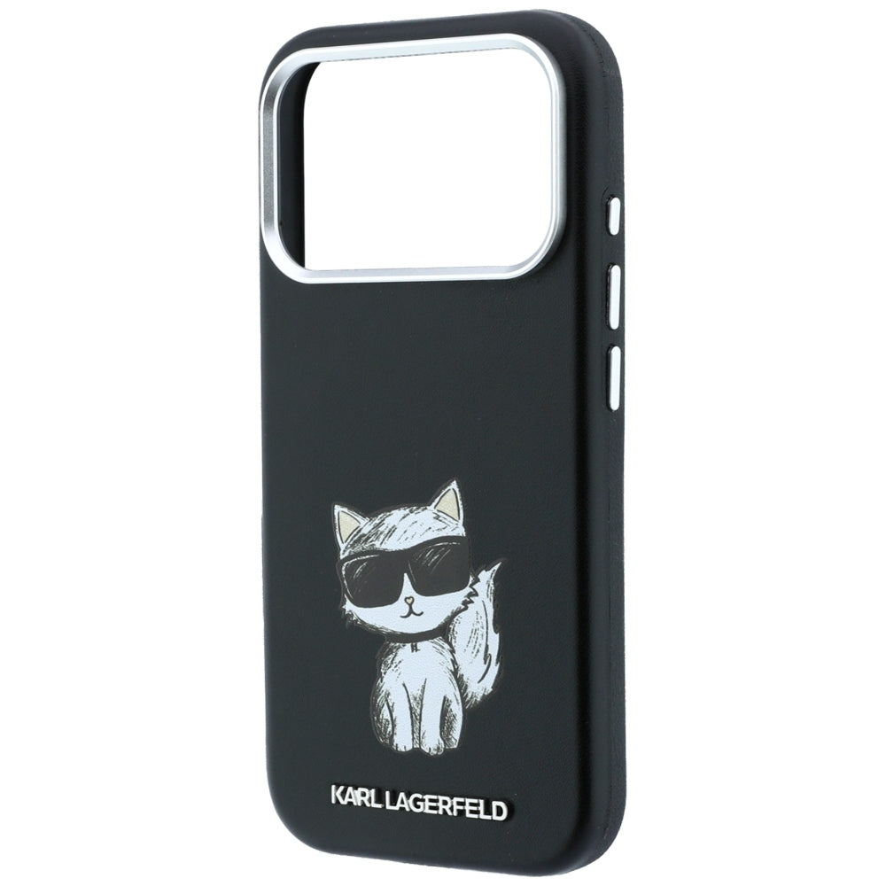 Custodia MagSafe per Apple iPhone 18 Pro / 17 Pro, Karl Lagerfeld, Choupette Sketch, Nera