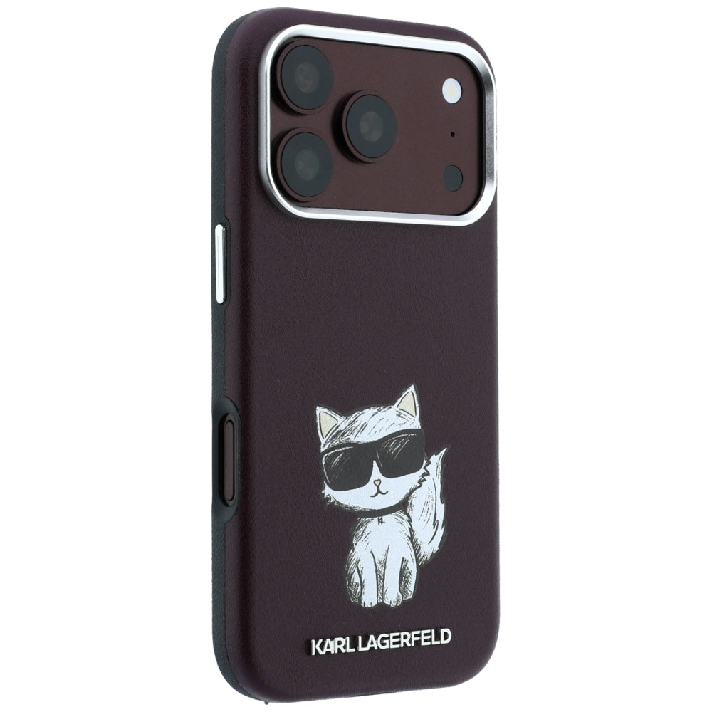 Custodia MagSafe per Apple iPhone 18 Pro / 17 Pro, Karl Lagerfeld, Choupette Sketch, Vinaccia