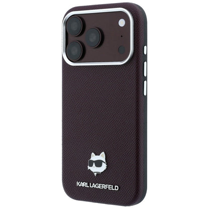 Custodia MagSafe per Apple iPhone 18 Pro / 17 Pro, Karl Lagerfeld, Grained Choupette Head, Vinaccia
