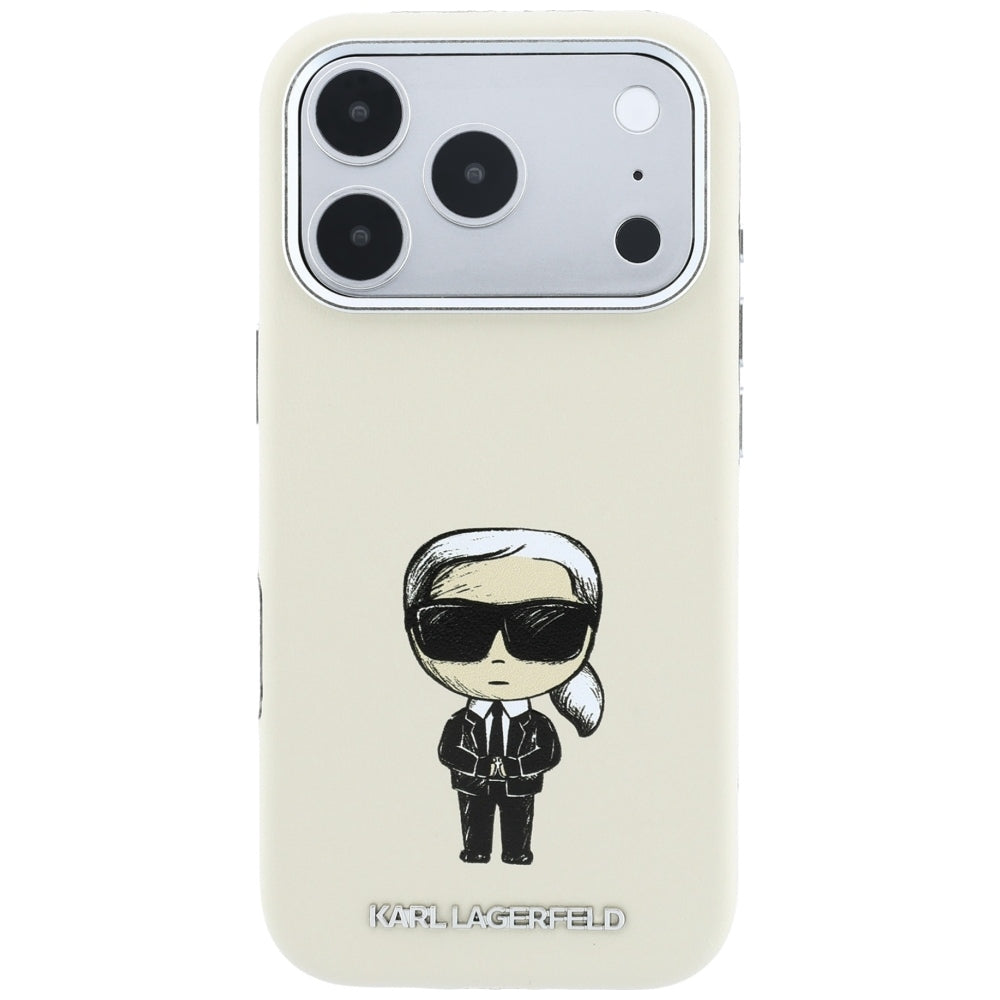 Custodia MagSafe per Apple iPhone 18 Pro / 17 Pro, Karl Lagerfeld, Ikonik Sketch, Beige