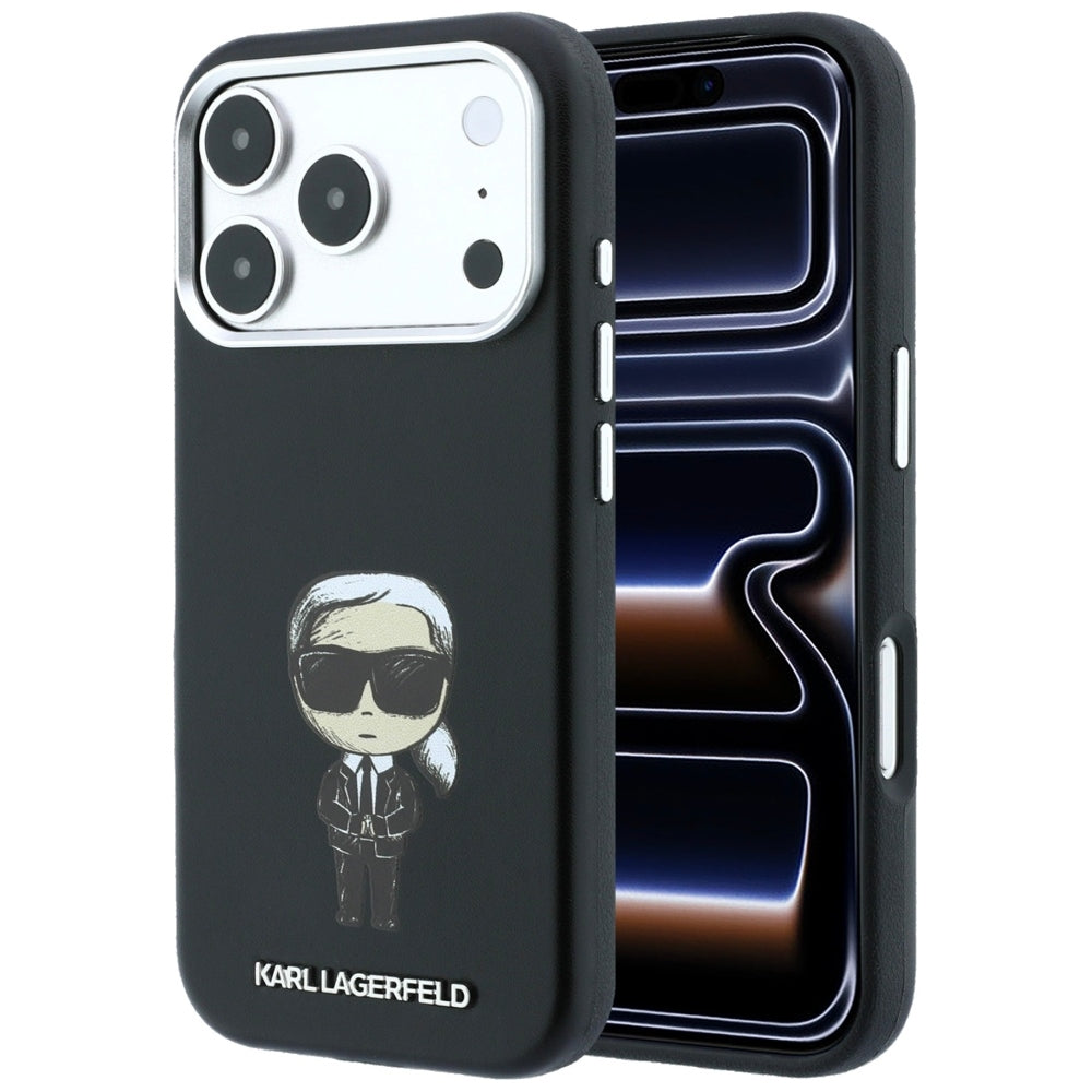 Custodia MagSafe per Apple iPhone 18 Pro / 17 Pro, Karl Lagerfeld, Ikonik Sketch, Nera