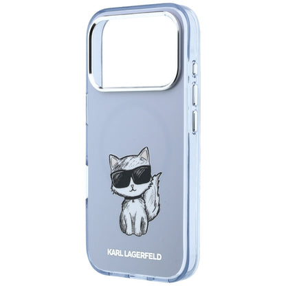 Custodia MagSafe per Apple iPhone 18 Pro / 17 Pro, Karl Lagerfeld, IML Choupette Body Sketch Print, Blu