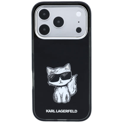 Custodia MagSafe per Apple iPhone 18 Pro / 17 Pro, Karl Lagerfeld, IML Choupette Body Sketch Print, Nera