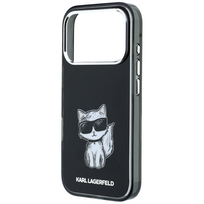 Custodia MagSafe per Apple iPhone 18 Pro / 17 Pro, Karl Lagerfeld, IML Choupette Body Sketch Print, Nera