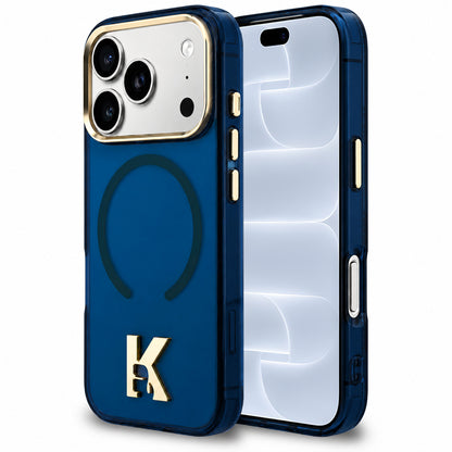 Custodia MagSafe per Apple iPhone 18 Pro / 17 Pro, Karl Lagerfeld, IML Karl Head Logo, blu
