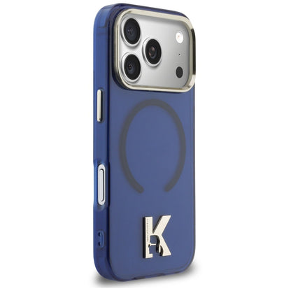 Custodia MagSafe per Apple iPhone 18 Pro / 17 Pro, Karl Lagerfeld, IML Karl Head Logo, blu
