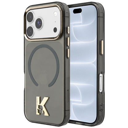 Coque MagSafe pour Apple iPhone 18 Pro / 17 Pro, Karl Lagerfeld, logo IML Karl Head, noire