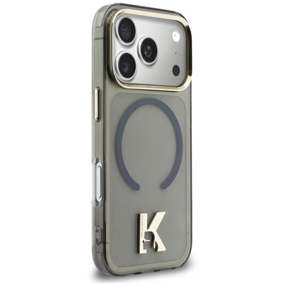 Coque MagSafe pour Apple iPhone 18 Pro / 17 Pro, Karl Lagerfeld, logo IML Karl Head, noire