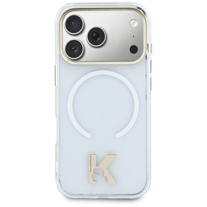 Custodia MagSafe per Apple iPhone 18 Pro / 17 Pro, Karl Lagerfeld, IML Karl Head Logo, trasparente