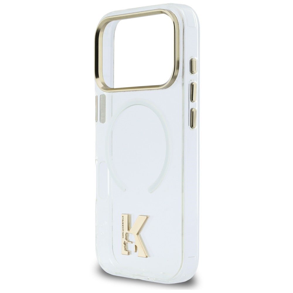 Custodia MagSafe per Apple iPhone 18 Pro / 17 Pro, Karl Lagerfeld, IML Karl Head Logo, trasparente