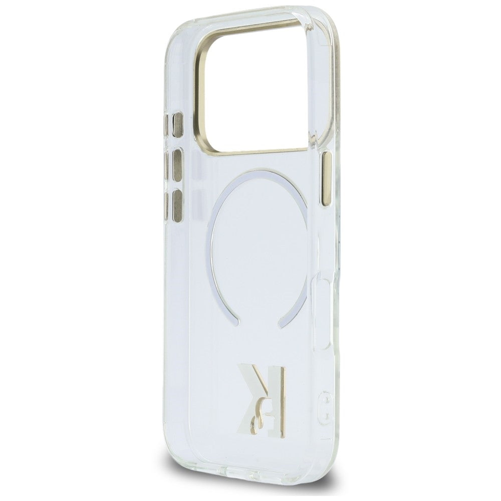 Custodia MagSafe per Apple iPhone 18 Pro / 17 Pro, Karl Lagerfeld, IML Karl Head Logo, trasparente