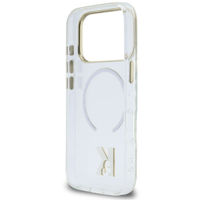 Custodia MagSafe per Apple iPhone 18 Pro / 17 Pro, Karl Lagerfeld, IML Karl Head Logo, trasparente