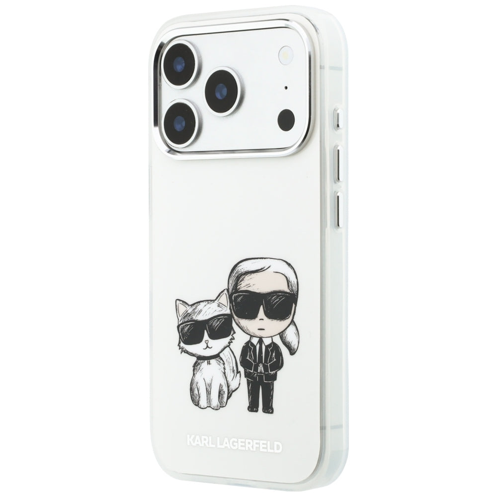 MagSafe-Hülle für Apple iPhone 18 Pro / 17 Pro, Karl Lagerfeld, IML KC Bodies Sketch Print, Beige
