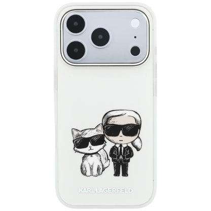 MagSafe-Hülle für Apple iPhone 18 Pro / 17 Pro, Karl Lagerfeld, IML KC Bodies Sketch Print, Beige