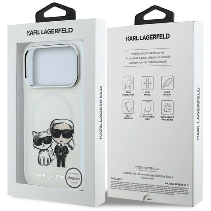 MagSafe-Hülle für Apple iPhone 18 Pro / 17 Pro, Karl Lagerfeld, IML KC Bodies Sketch Print, Beige