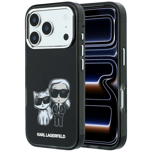 Coque MagSafe pour Apple iPhone 18 Pro / 17 Pro, Karl Lagerfeld, IML KC Bodies Sketch Print, Noire